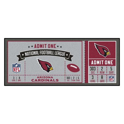 NFL - Arizona Cardinals Ticket Runner 30"x72" | Nfl arizona cardinals ...