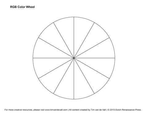 Rgb Color Wheel, Hex Values & Printable Blank Color Wheel With Blank ...