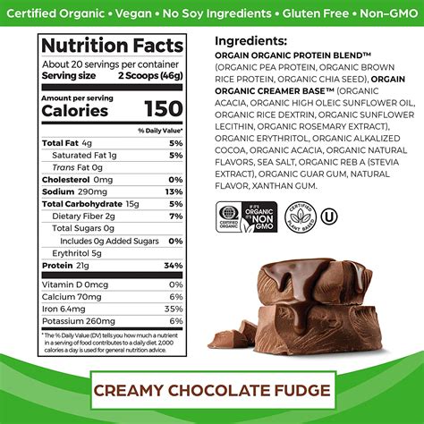 Orgain Protein Powder Nutrition Facts - Cully's Kitchen