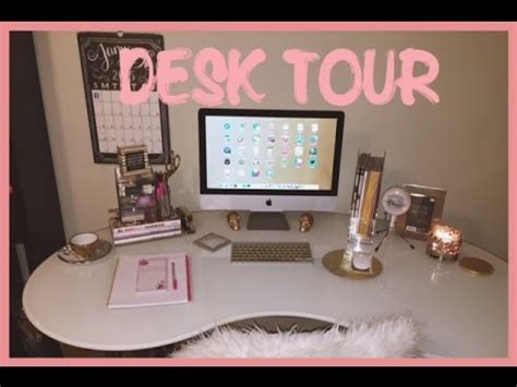 2015 DESK TOUR - Cute Office Accessories - YouTube
