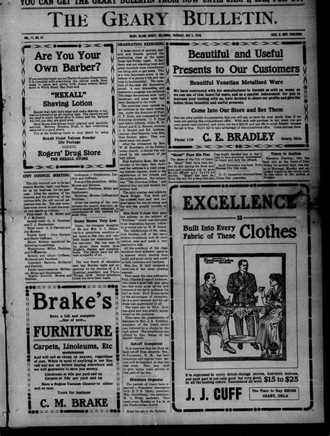 The Geary Bulletin. (Geary, Okla.), Vol. 11, No. 47, Ed. 1 Thursday ...