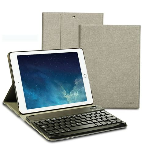 AGPtek iPad Keyboard Case with Wireless Bluetooth Keyboard for iPad 9.7 2017 (A1822 A1823), iPad ...