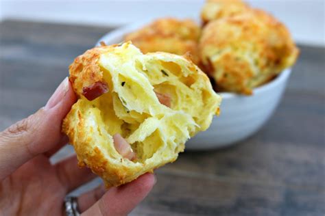 Easy Peasy Cheese Gougeres | with Gruyere Cheese and Ham