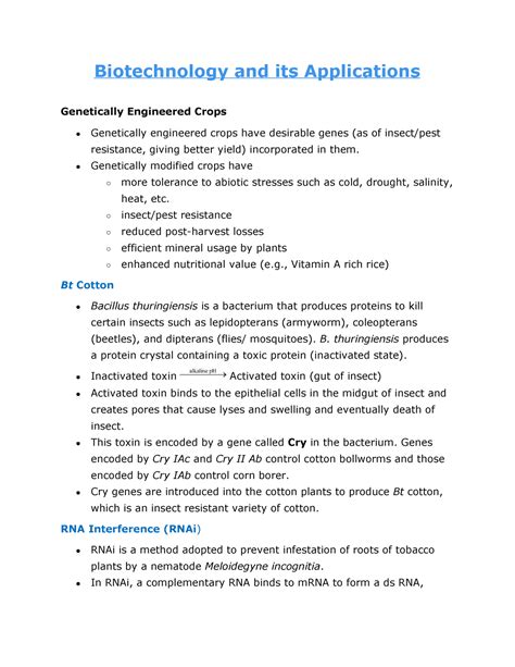 Biotechnologyand its applications - Biotechnology and its Applications ...