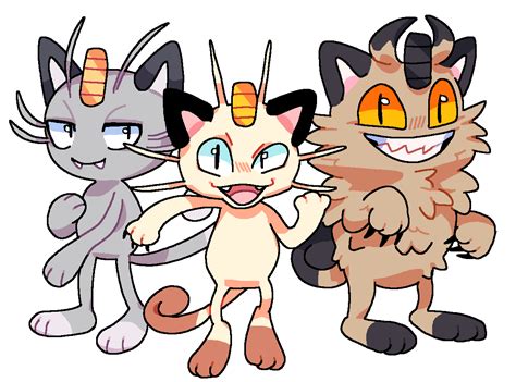 Alolan Meowth, Meowth, Galarian Meowth by puppsicle on DeviantArt