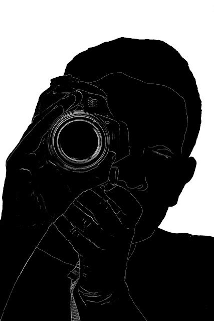 Stock Pictures: Man with camera silhouette and Sketch