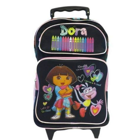 SK Gifts and Toys - dora the explorer large rolling backpack - dora large rolling - Walmart.com ...