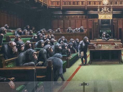 Banksy artwork depicting MPs as chimps put on display 'to mark Brexit ...