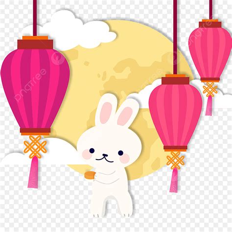 Paper Lantern Clipart Vector, Tet Trung Thu Paper Cut Lantern, Tet ...