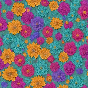 Colorful Flowers Seamless Pattern Background, Seamless Pattern, Flowers Pattern, Painted Flowers ...