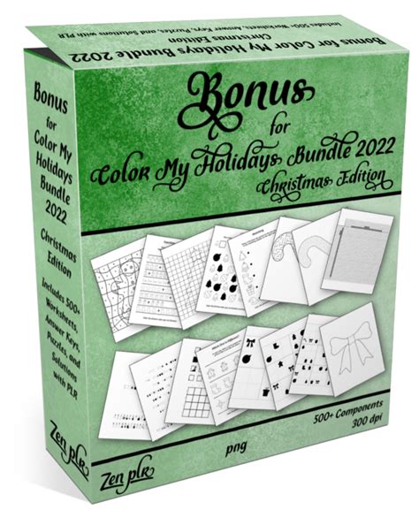 Color My Holidays Bundle 2022 Bonus – Christmas Edition – Zen PLR