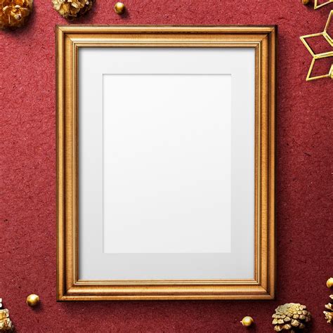 Classic gold frame with Christmas | Photo - rawpixel