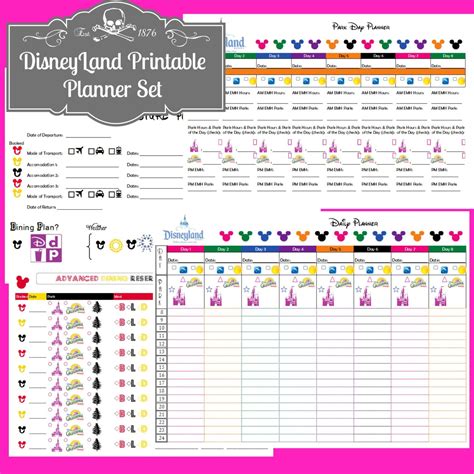 Disney Vacation Planner Template Luxury Disneyland Trip Planner Binder Starter Set for ...