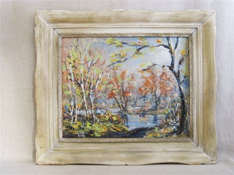 Vintage Fall Landscape Painting Framed Original Fine Art Fall - Etsy