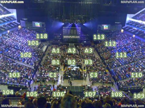 O2 Arena London seating plan - Detailed seat numbers - MapaPlan.com