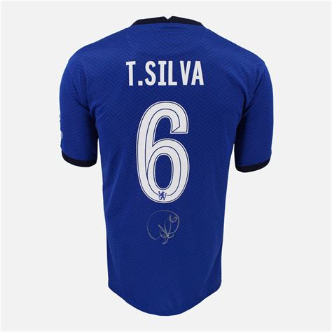 Thiago Silva Signed Chelsea Shirt 2020-21 Home CL Winners [6] – The Vault