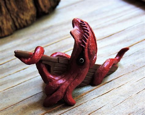 MINIATURE KRAKEN Plastic Toy Figures Figurine Dollhouse | Etsy