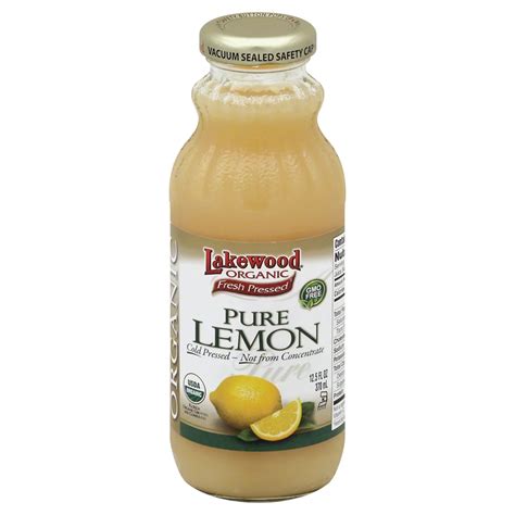 Lakewood Organic Fresh Pressed Pure Lemon Juice - Shop Juice at H-E-B