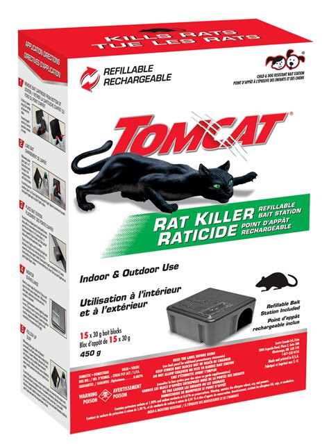 TOMCAT RAT KILLER REFILLABLE BAIT STATION & BLOCKS