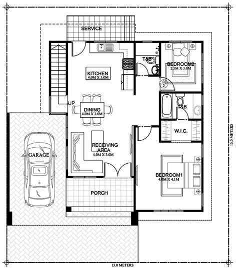 Kassandra – Two Storey House Design with Roof Deck | Pinoy ePlans