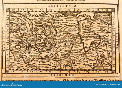 Ancient world map stock image. Image of worldwide, antique - 76739087