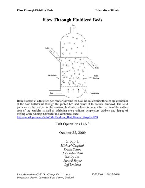 Final Lab Report Group 1 Flow Through Fluidized Beds