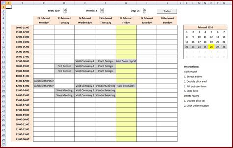 Calendar Scheduling Template - Template 1 : Resume Examples #X42M4a1NVk