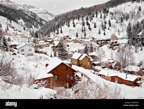 The town of Red Cliff Colorado in December Stock Photo - Alamy