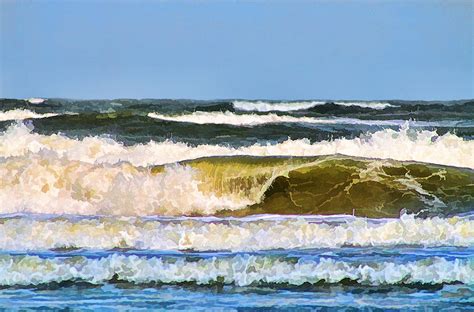 Watercolor Ocean Swells Photograph by Kathy Clark - Pixels