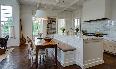 Kitchen island with built-in seating inspiration | The Owner-Builder Network