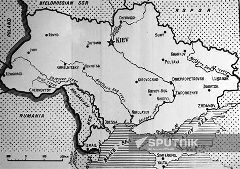 Map of the Ukrainian SSR in English | Sputnik Mediabank