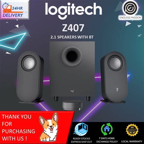 Logitech Z407 Bluetooth Computer Speakers with Subwoofer and Wireless ...