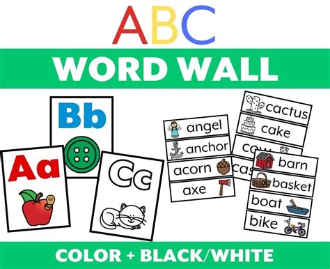 Alphabet Word Wall Picture Letter Posters Classroom Decor - Etsy