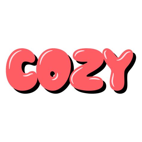 Cozy Glossy Sign PNG & SVG Design For T-Shirts