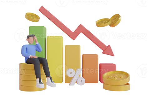 3D Illustration of Economic Recession. 3D Illustration of World Crisis ...