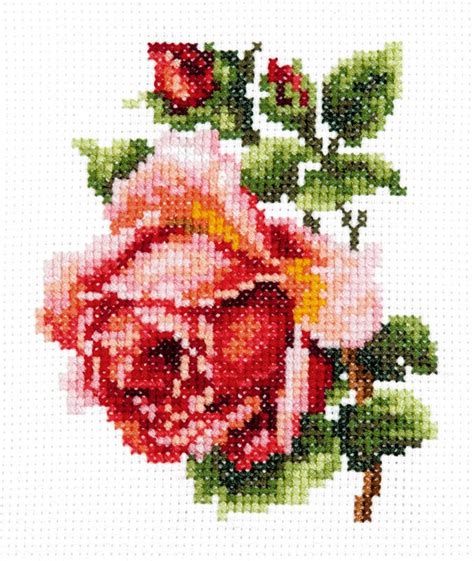 Cross Stitch Kit Rose Art. 28-08 - Etsy