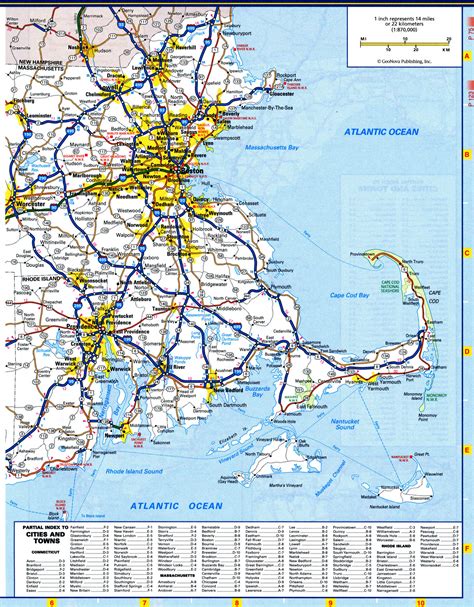 Map of Rhode Island roads and highways.Free printable road map of Rhode ...