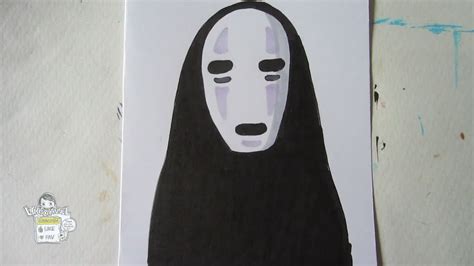 How to draw No Face from Spirited Away カオナシ - YouTube