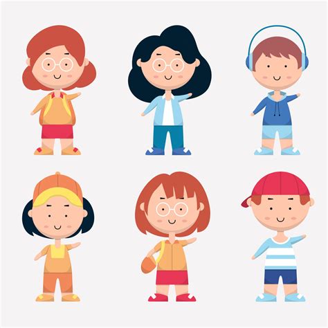 Set of ethnic diversity people in cartoon character 2914853 Vector Art at Vecteezy