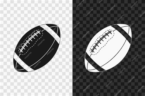 Premium Vector | American football ball silhouette high quality vector glyph