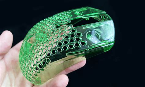 SLA 3D Printed Mouse Shell with Clear Resin - FacFox