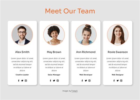 Meet our big team Web Design