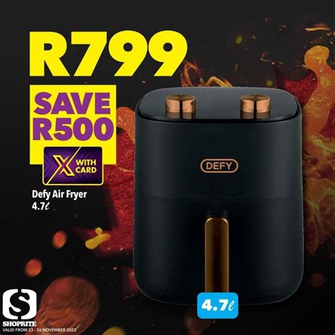 Defy Air Fryer 4.7L offer at Shoprite