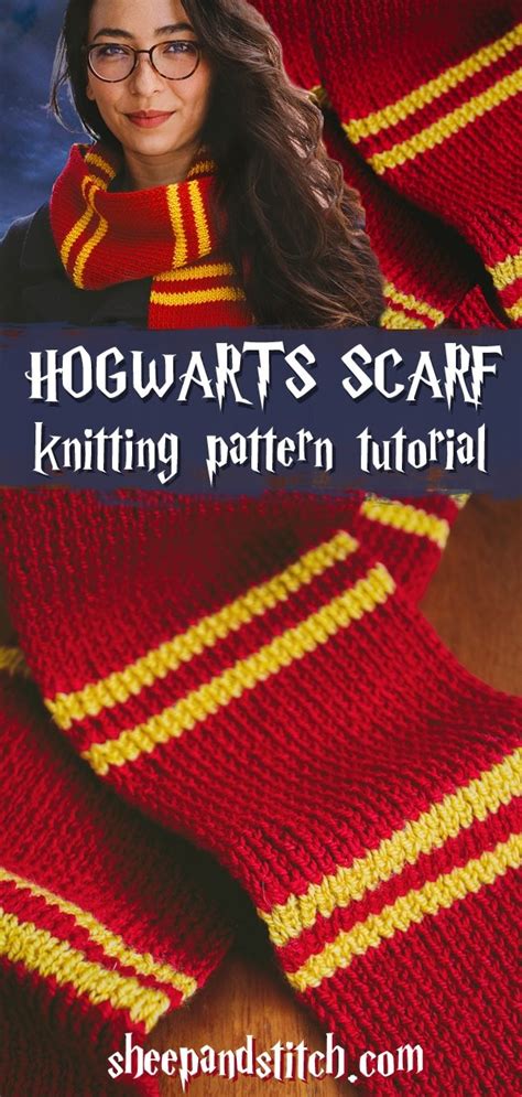 harry-potter-scarf-knitting-pattern-tutorial-pinterest3 - Sheep and Stitch