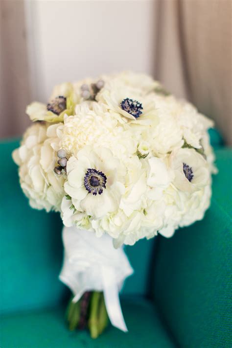 White Poppy and Hydrangea Bridal Bouquet - Elizabeth Anne Designs: The ...