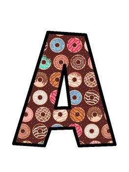 Donut Bulletin Board Letters, Donut Bulletin Board Décor Kit by Swati ...