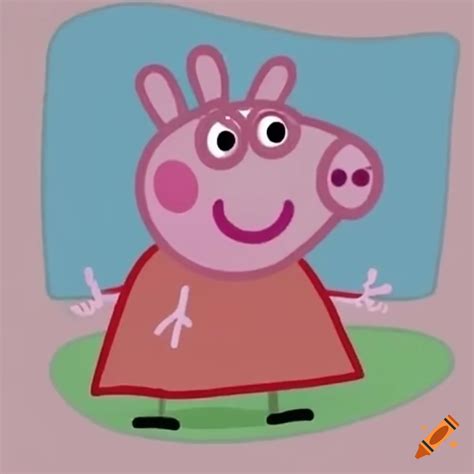 Cartoon character peppa pig on Craiyon