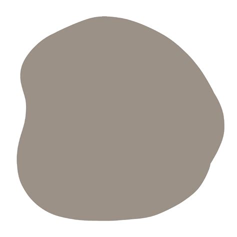 an oval gray color on a white background, with the top half painted in light brown