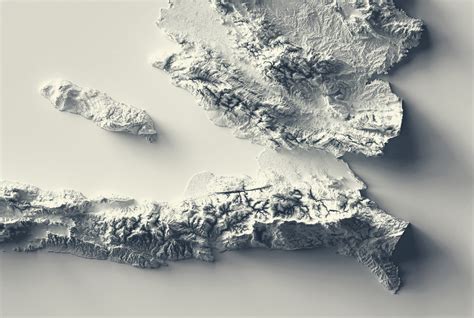 Haiti 2D Relief Map – Think About Maps