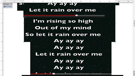 Song Lyrics: Let it Rain over me